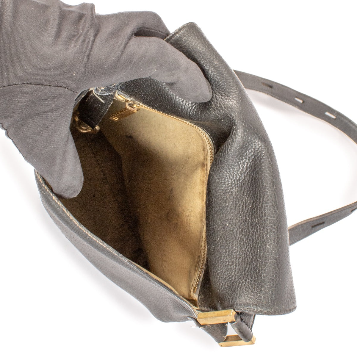 shop 100% authentic second hand Delvaux Black Louise Baudrier Crossbody Bag on Labellov.com