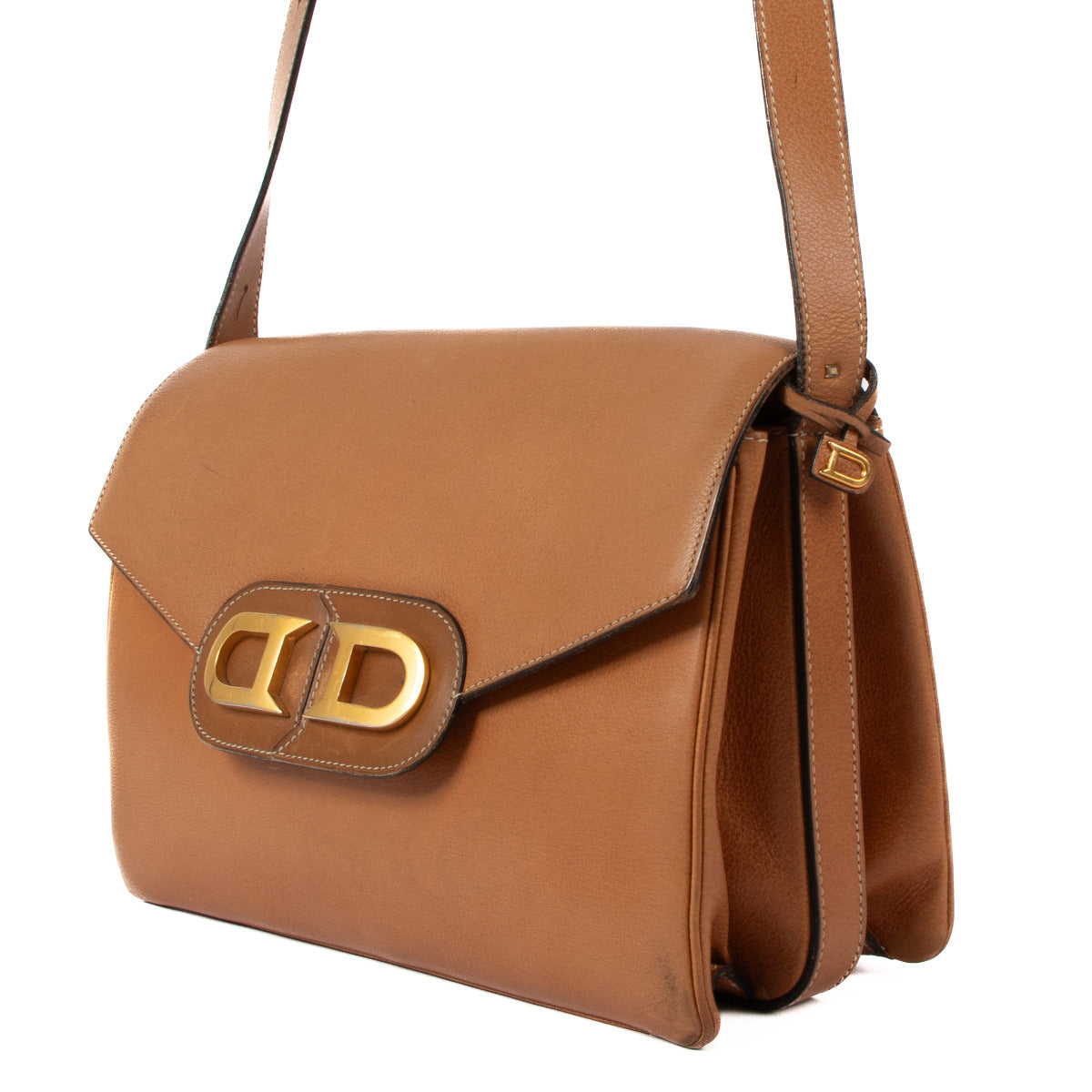 Delvaux Vintage Cognac D Shoulder Bag