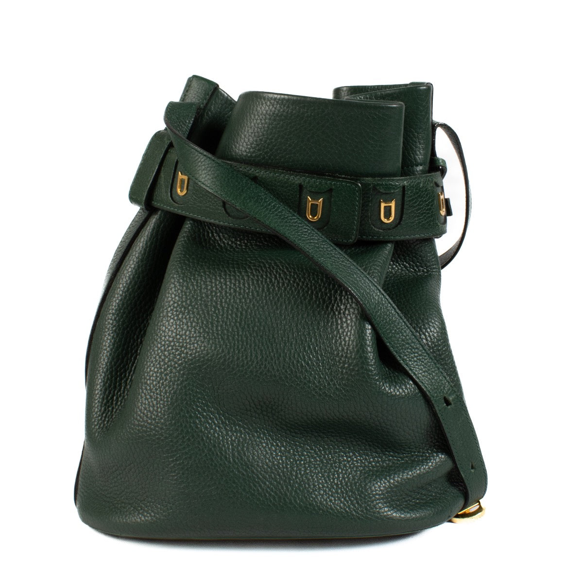 Delvaux Green Leather Calicot Shoulder Bag aan de beste prijs bij Labellov tweedehands luxe in Antwerpen en Knokke