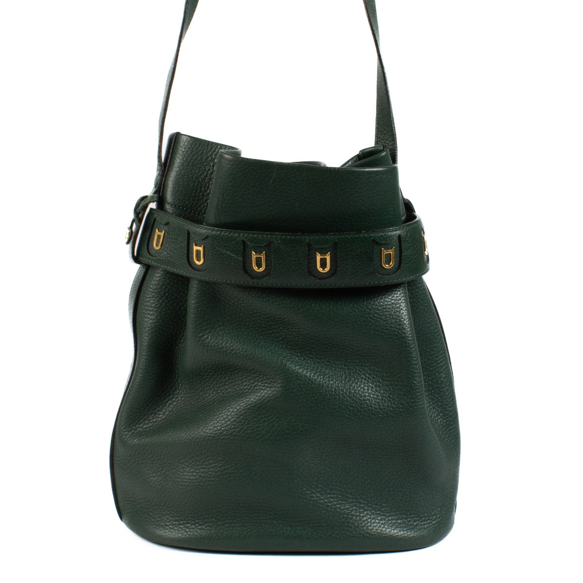 Delvaux Green Leather Calicot Shoulder Bag aan de beste prijs bij Labellov tweedehands luxe in Antwerpen en Knokke