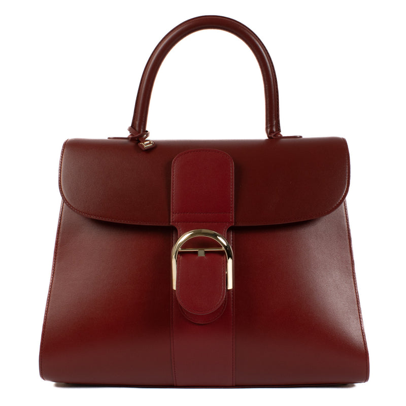 Delvaux Burgundy Brillant GM Box Calf Bag