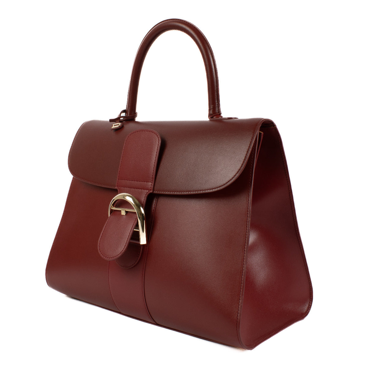 Sac Delvaux Brillant GM en veau Box bordeaux