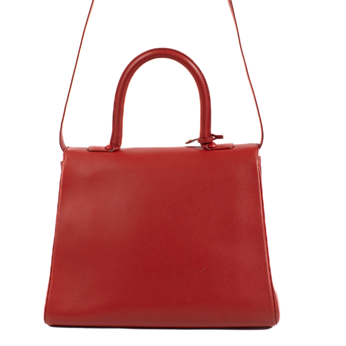 Delvaux Red Leather Brillant MM + Strap