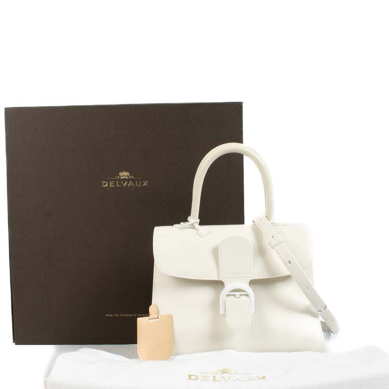 Delvaux Brillant MM en cuir de veau box ivoire