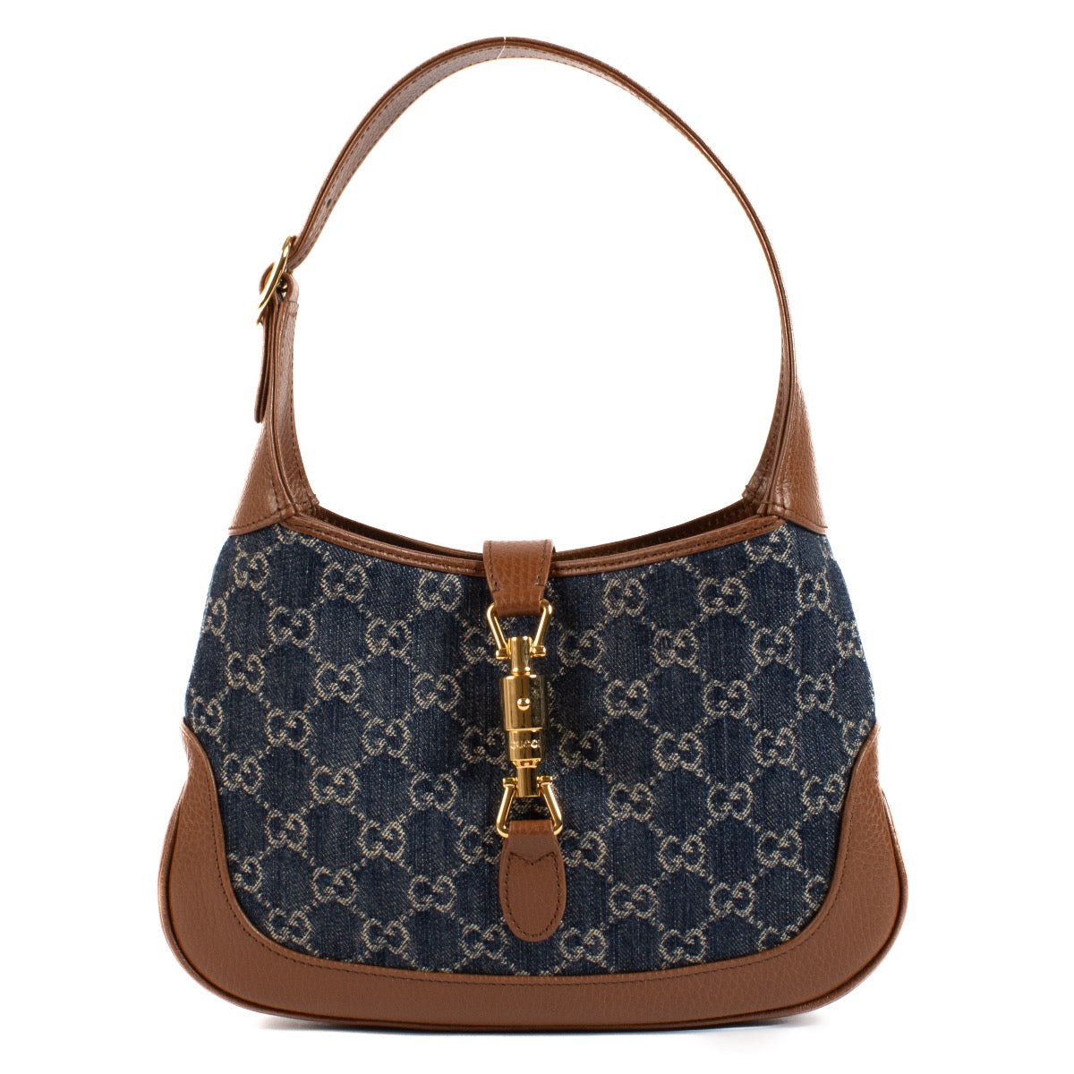shop 100% authentic second hand Gucci GG Denim Jackie Crossbody Bag on Labellov.com