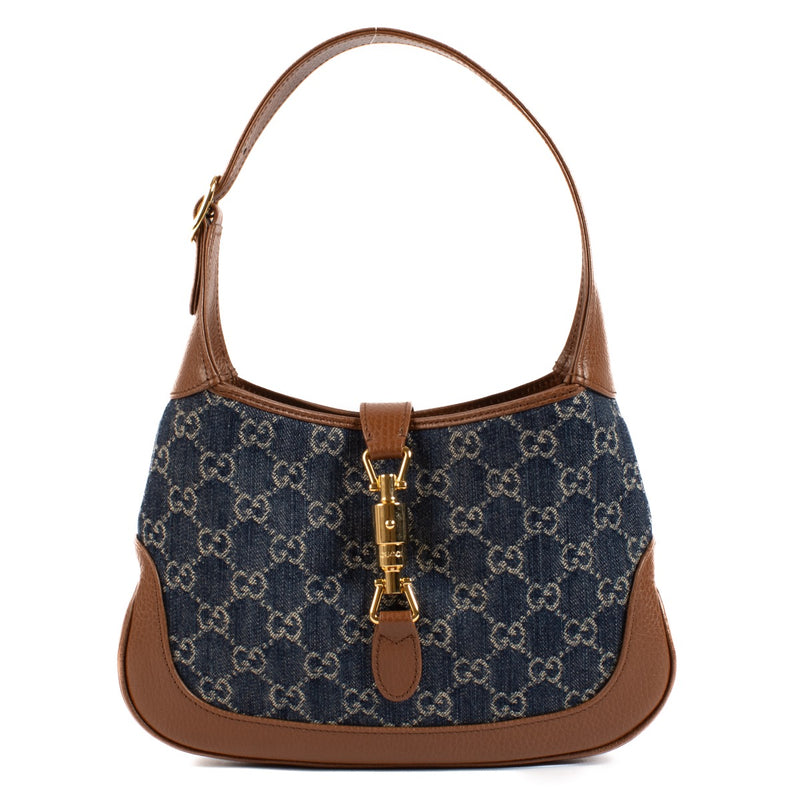 shop 100% authentic second hand Gucci GG Denim Jackie Crossbody Bag on Labellov.com