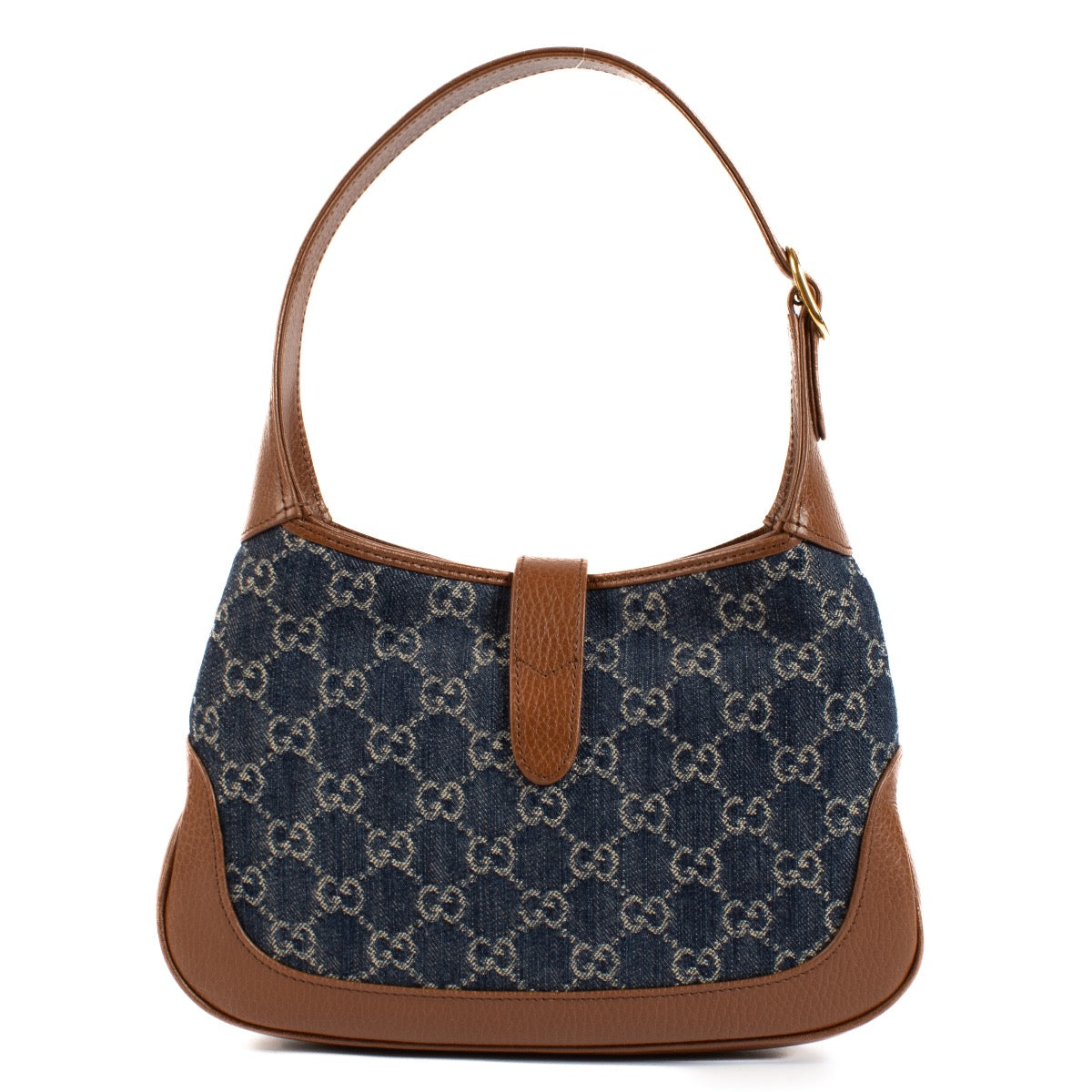 shop 100% authentic second hand Gucci GG Denim Jackie Crossbody Bag on Labellov.com