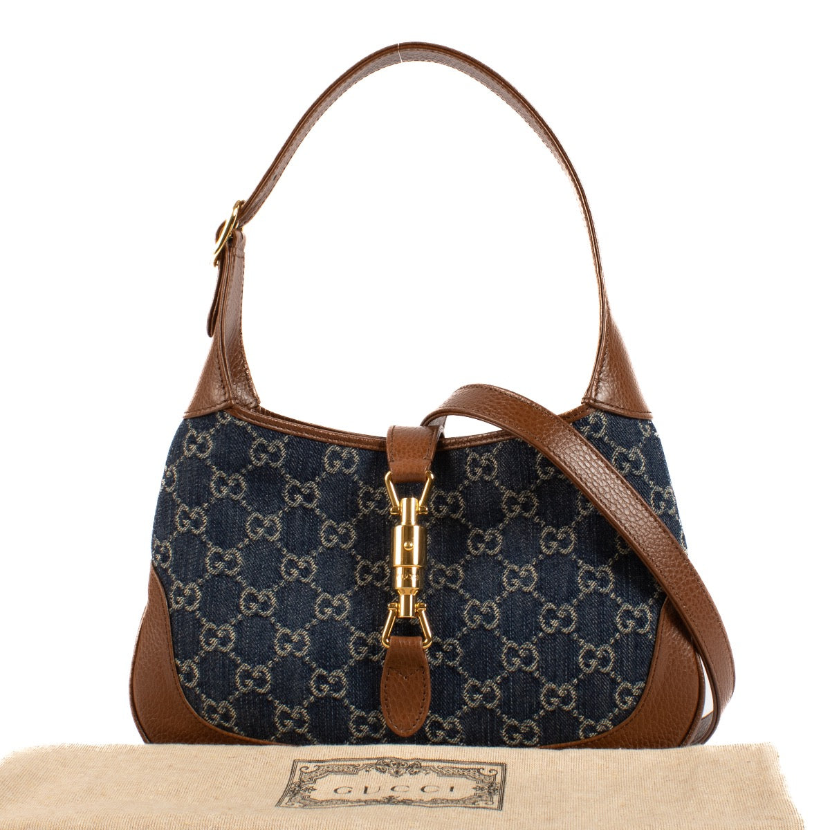 shop 100% authentic second hand Gucci GG Denim Jackie on Labellov.com
