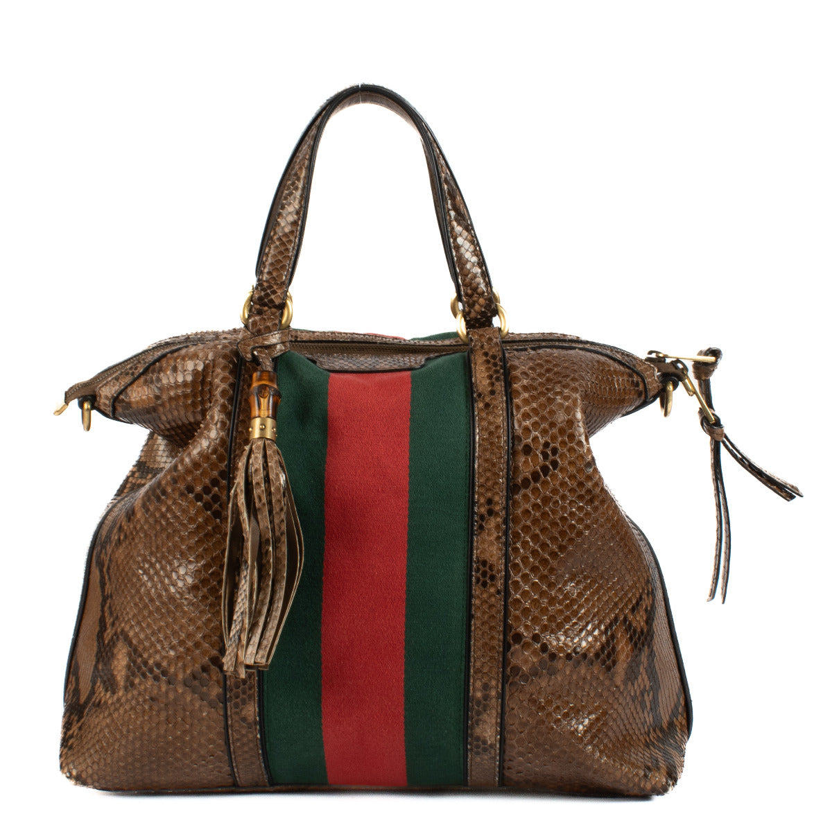 Gucci Python Web Medium Rania Top-handtas