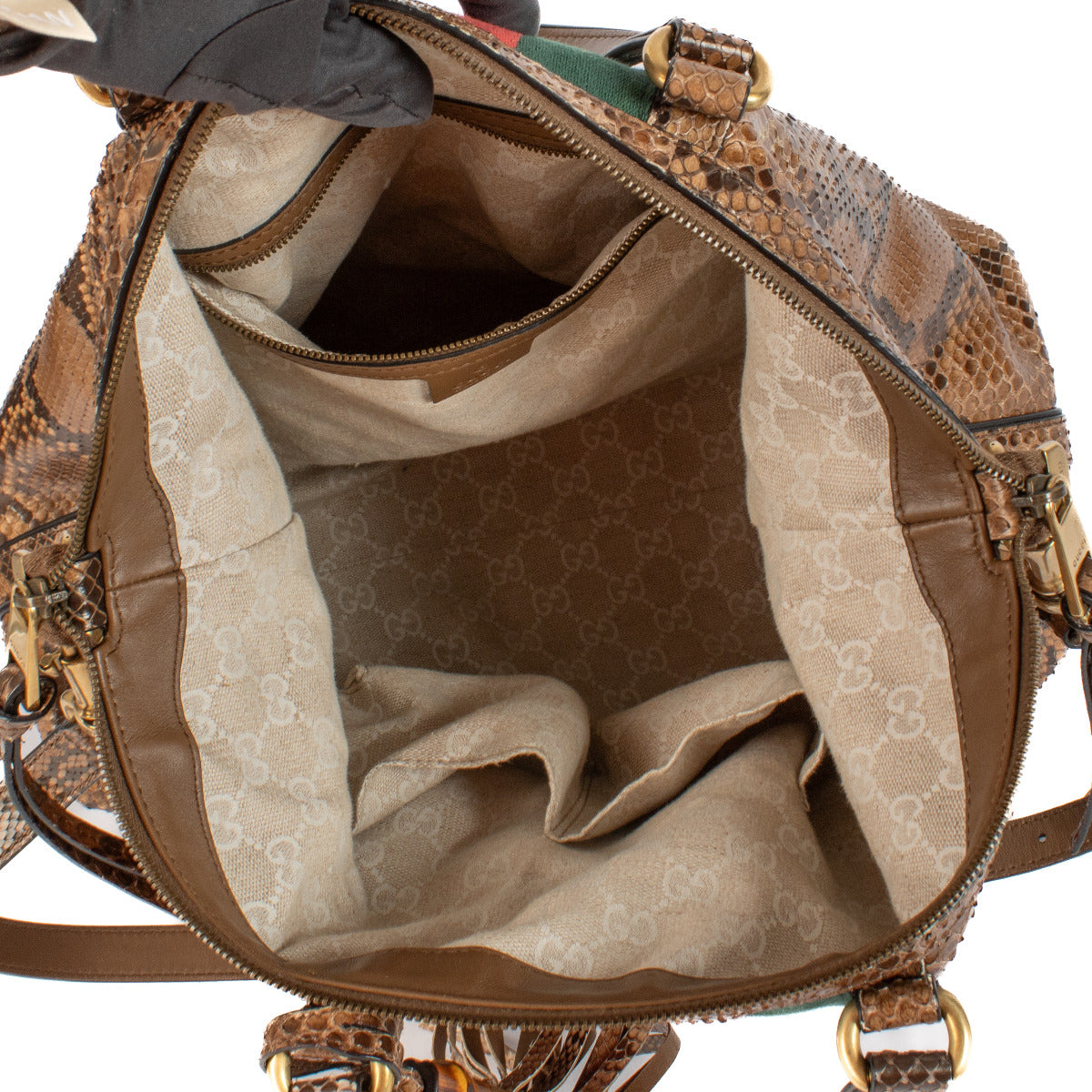 Gucci Python Web Medium Rania Top-handtas