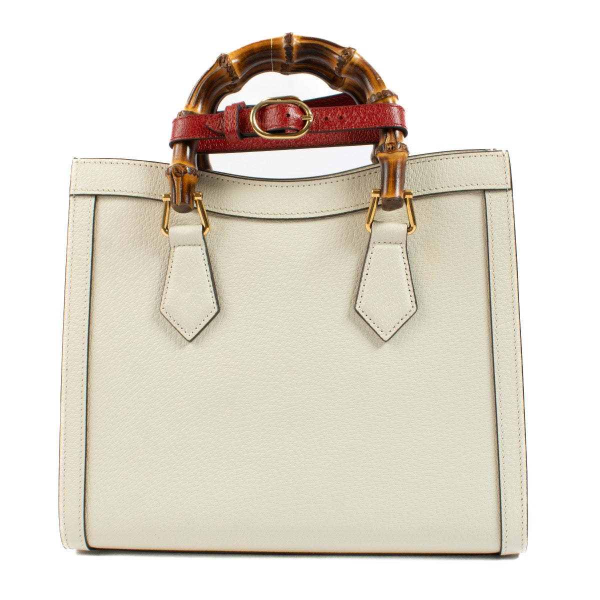 shop 100% authentic second hand Gucci White Diana Small Leather Tote Bag on Labellov.com