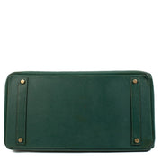 Authentic second hand vintage Hermès Birkin 40 Vert Clair Ardennes GHW on www.labellov.com