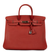 Hermès Birkin 40 Rouge Garance Togo PHW aan de beste prijs bij Labellov tweedehands luxe in Antwerpen en Knokke