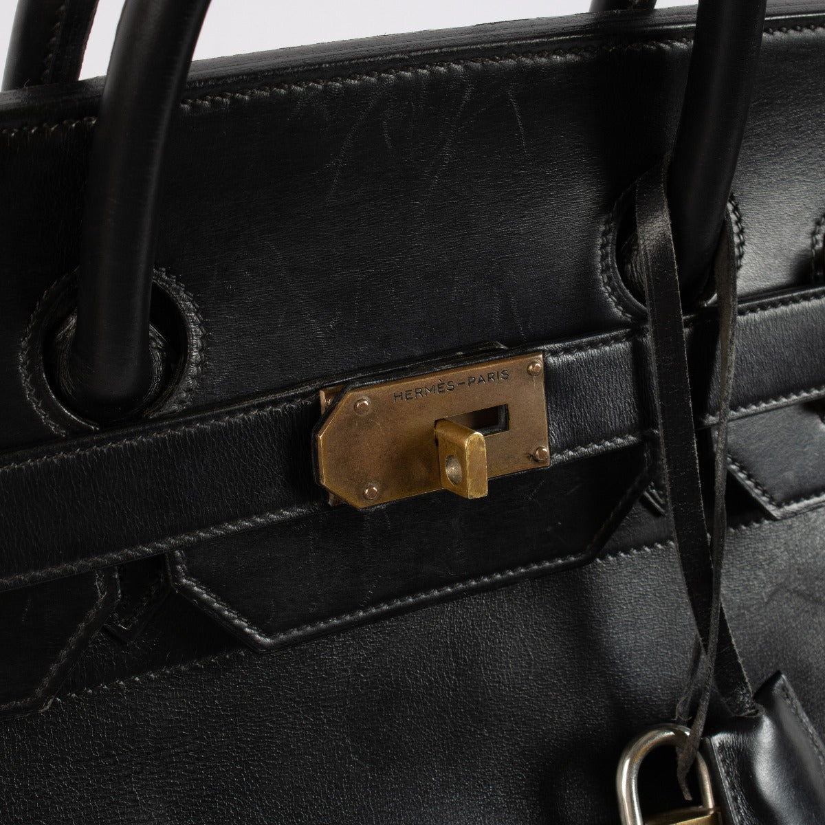 Hermès HAC Haut à Courroies 50 Zwart Leer