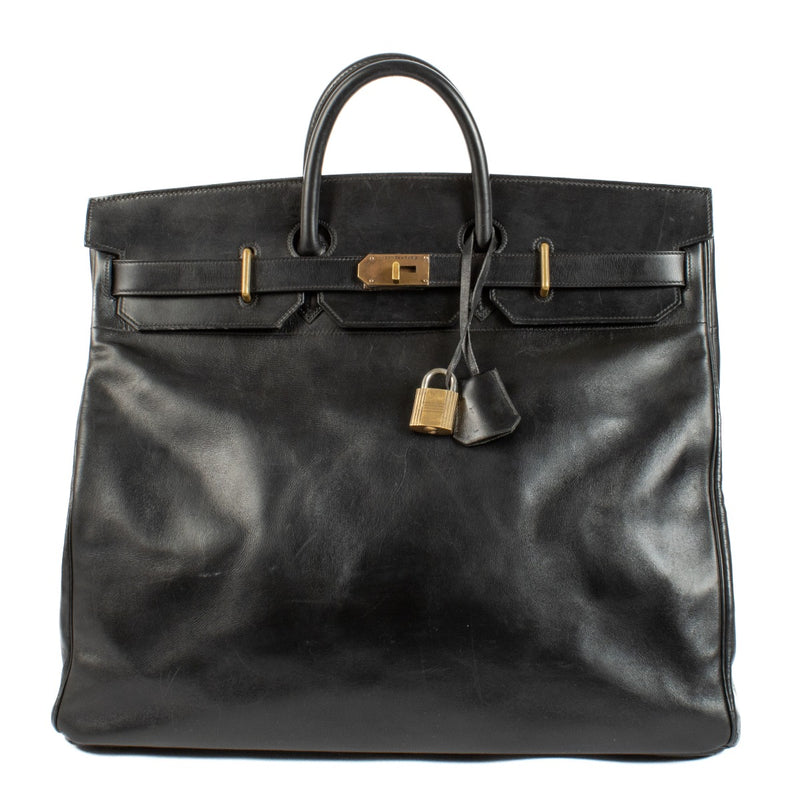 Hermès Haut à Courroies 50 Black Leather GHW