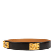shop 100% authentic second hand Hermès Black Box Collier De Chien Belt 40 - Size 85 on Labellov.com
