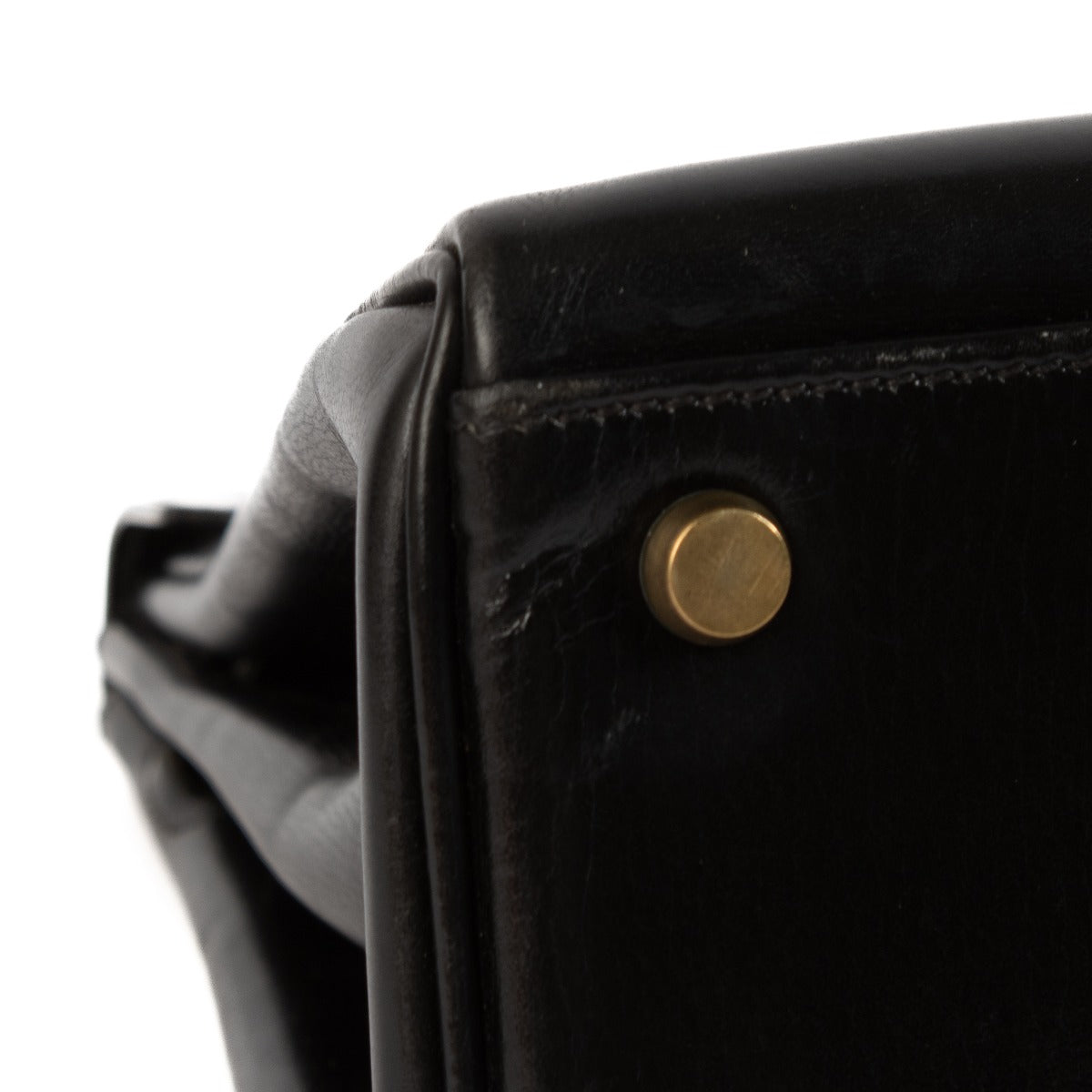 Hermès Vintage Kelly 32 Black Box GHW
