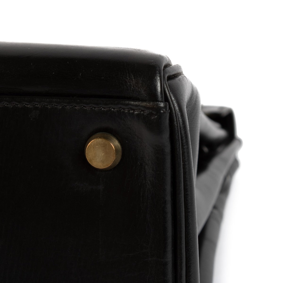 Hermès Vintage Kelly 32 Black Box GHW