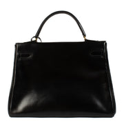 Authentic second hand Hermès 1950s Vintage Kelly 32 Black Box on www.labellov.com