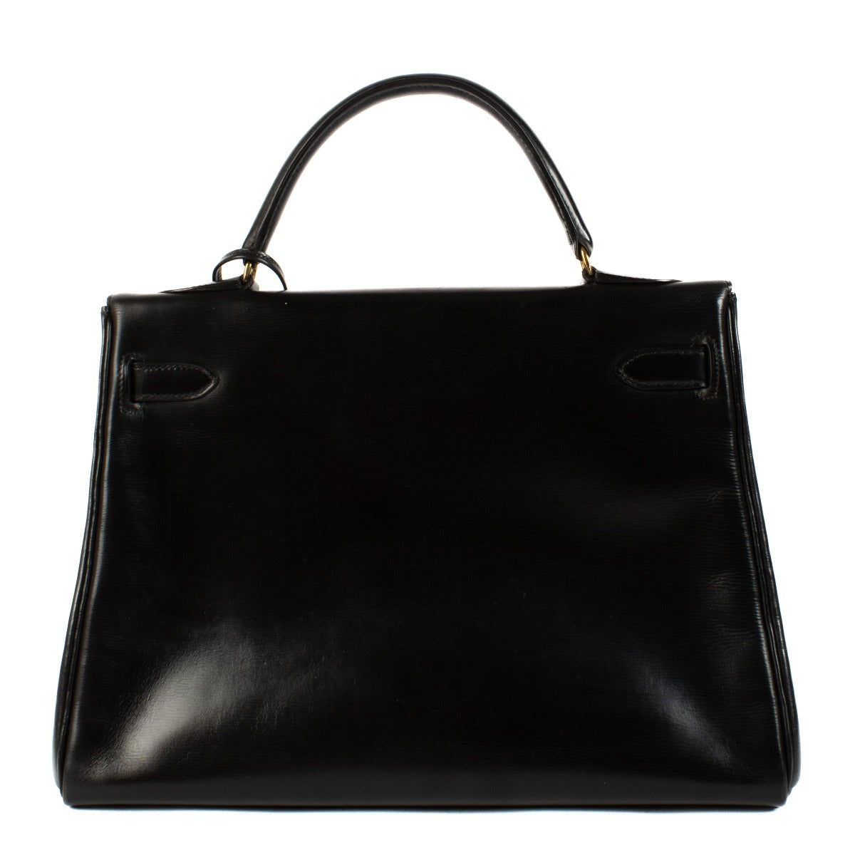 Authentic second hand Hermès 1950s Vintage Kelly 32 Black Box on www.labellov.com