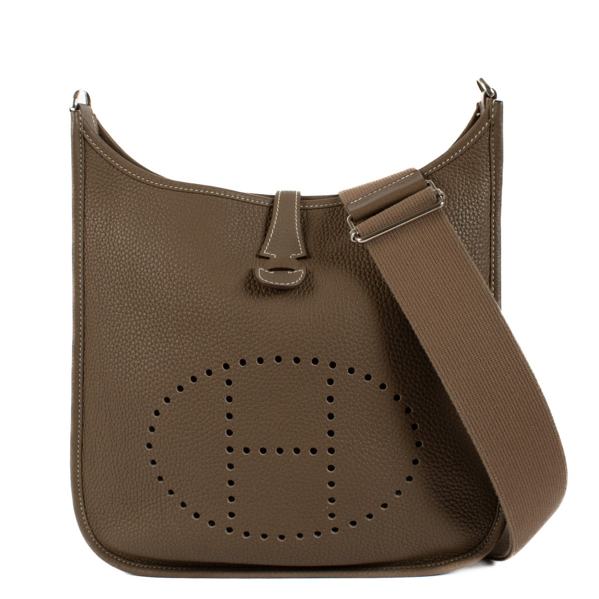 Authentic second hand Hermès Evelyne III 29 Etoupe Taurillon Clemence on www.labellov.com