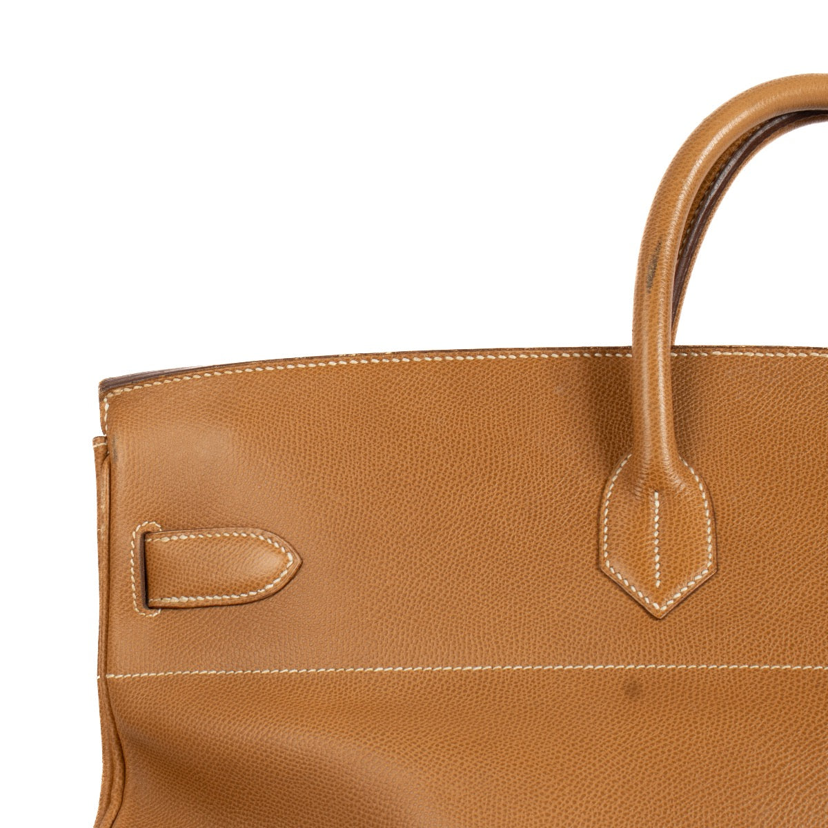 Shop safe online at Labellov in Antwerp, Brussel and Knokke this 100% authentic second hand Hermès Haut à Courroies 55 Natural Sable Vache Liegee