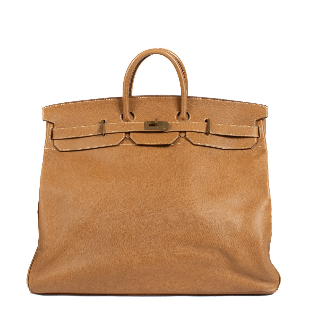 Shop safe online at Labellov in Antwerp, Brussel and Knokke this 100% authentic second hand Hermès Haut à Courroies 55 Natural Sable Vache Liegee
