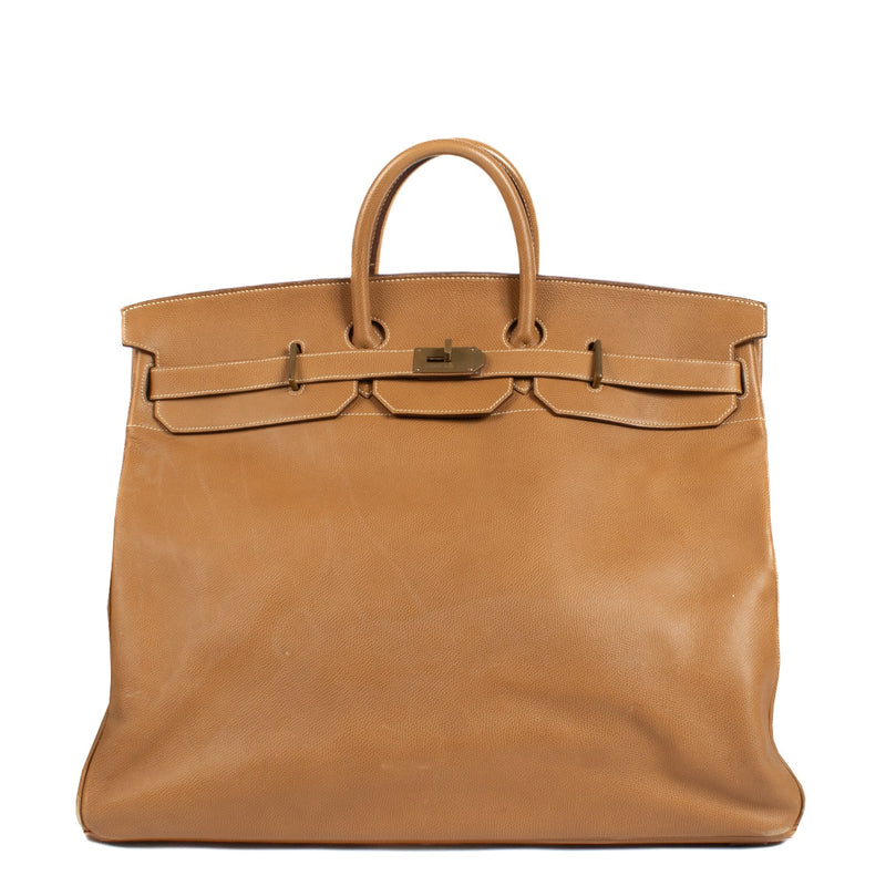 Shop safe online at Labellov in Antwerp, Brussel and Knokke this 100% authentic second hand Hermès Haut à Courroies 55 Natural Sable Vache Liegee