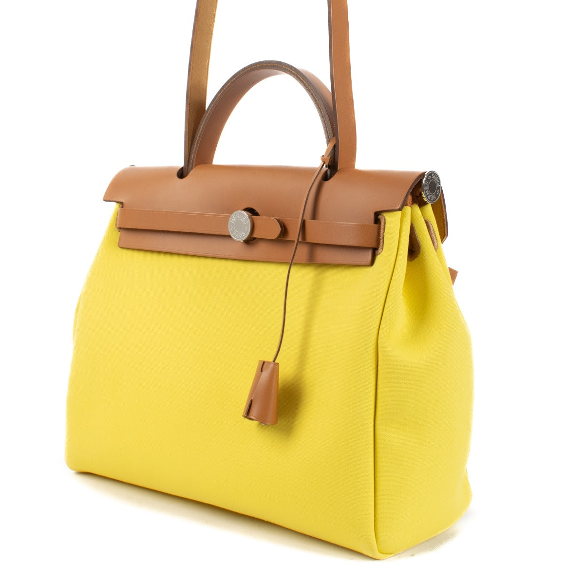 Hermès Herbag Zip 31 Jaune Citron