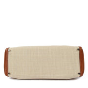Authentic second hand vintage 2001 Hermès Kelly 40 Ecru/Fauve Crinoline/Barenia PHW on www.labellov.com