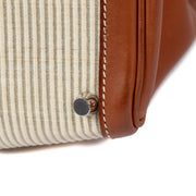 Authentic second hand vintage 2001 Hermès Kelly 40 Ecru/Fauve Crinoline/Barenia PHW on www.labellov.com