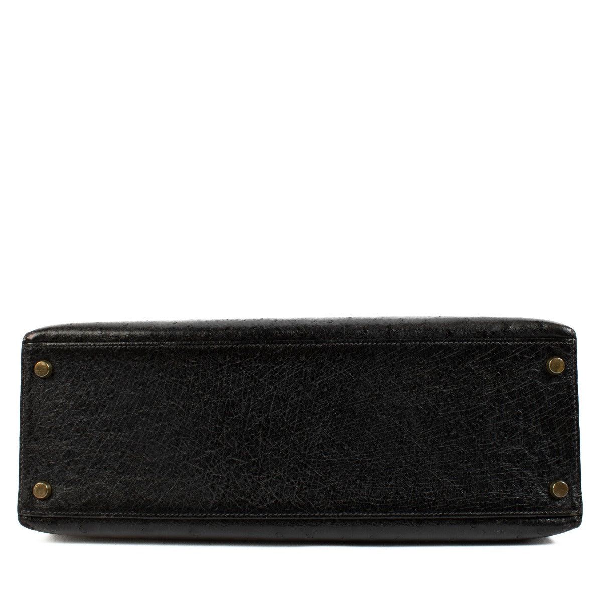 Hermès Kelly 32 Black Ostrich GHW
