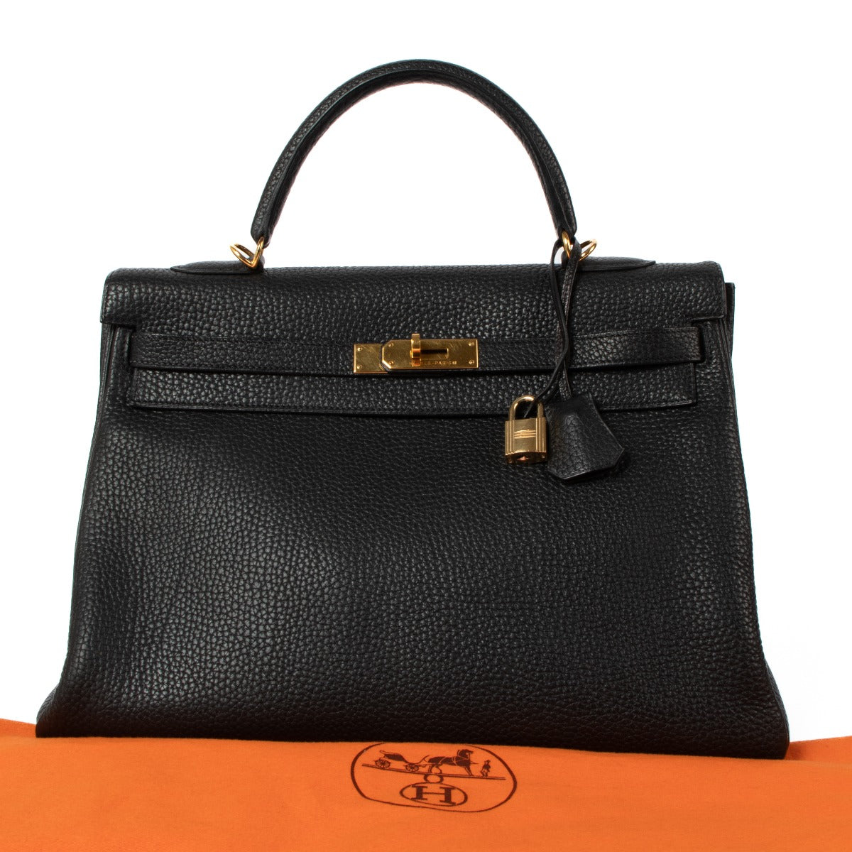 Hermès Kelly 35 Black Fjord GHW