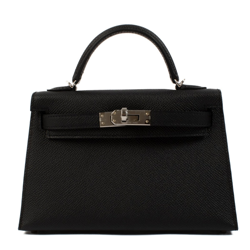 Authentic second hand brand new store fresh Hermès Kelly Mini II Black Epsom on www.labellov.com
