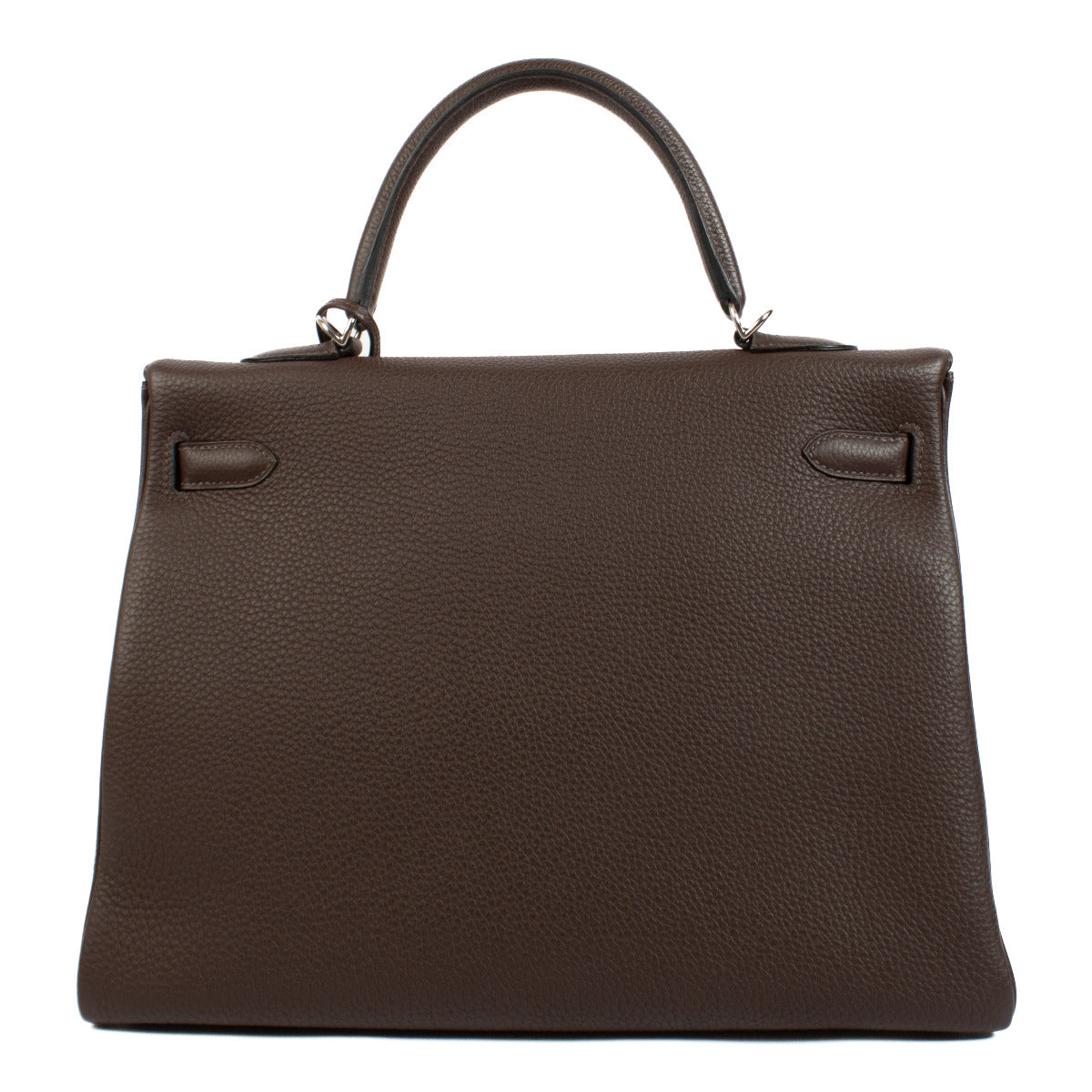 Hermès Kelly 35 Chocolat Togo accastillage palladium