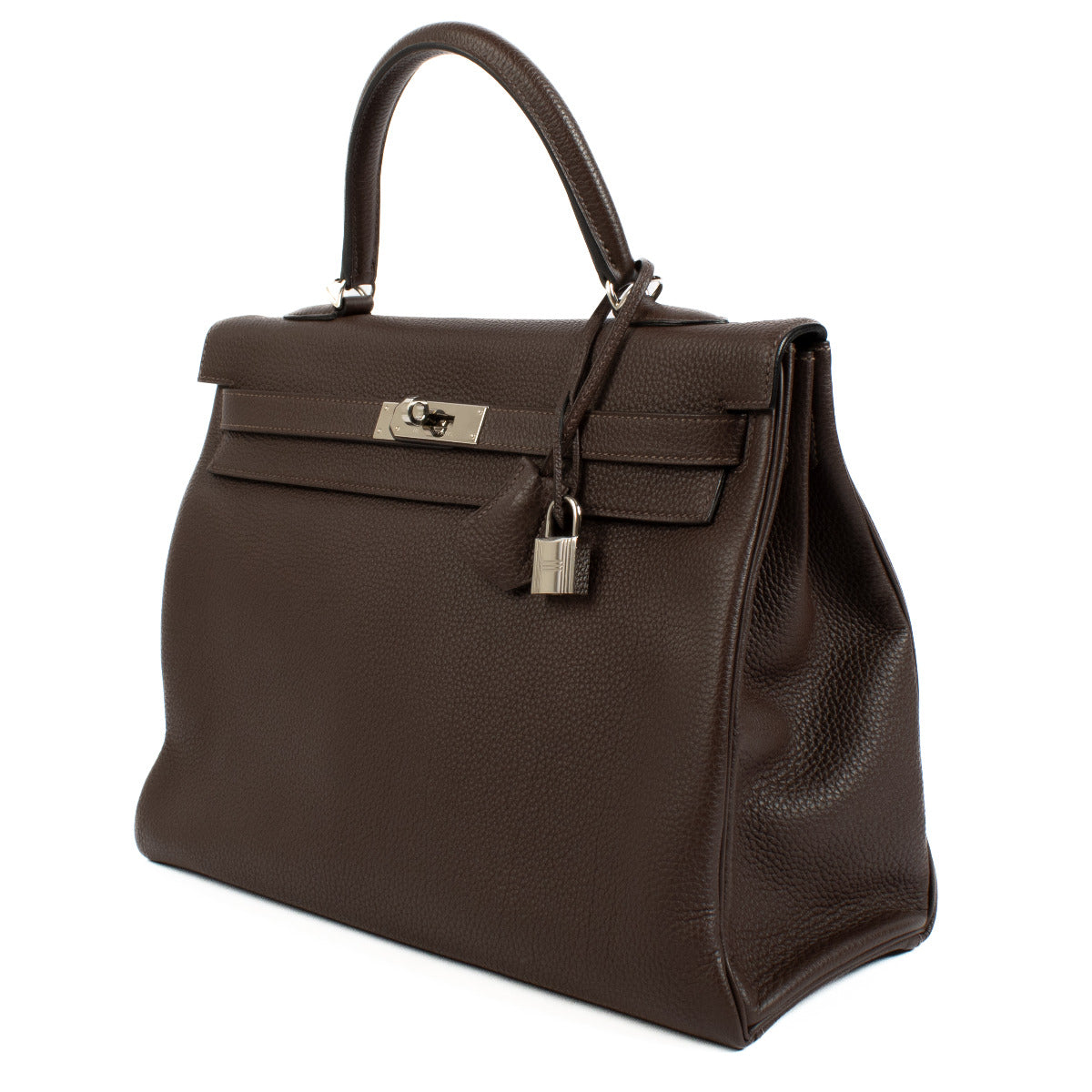 Hermès Kelly 35 Chocolat Togo accastillage palladium