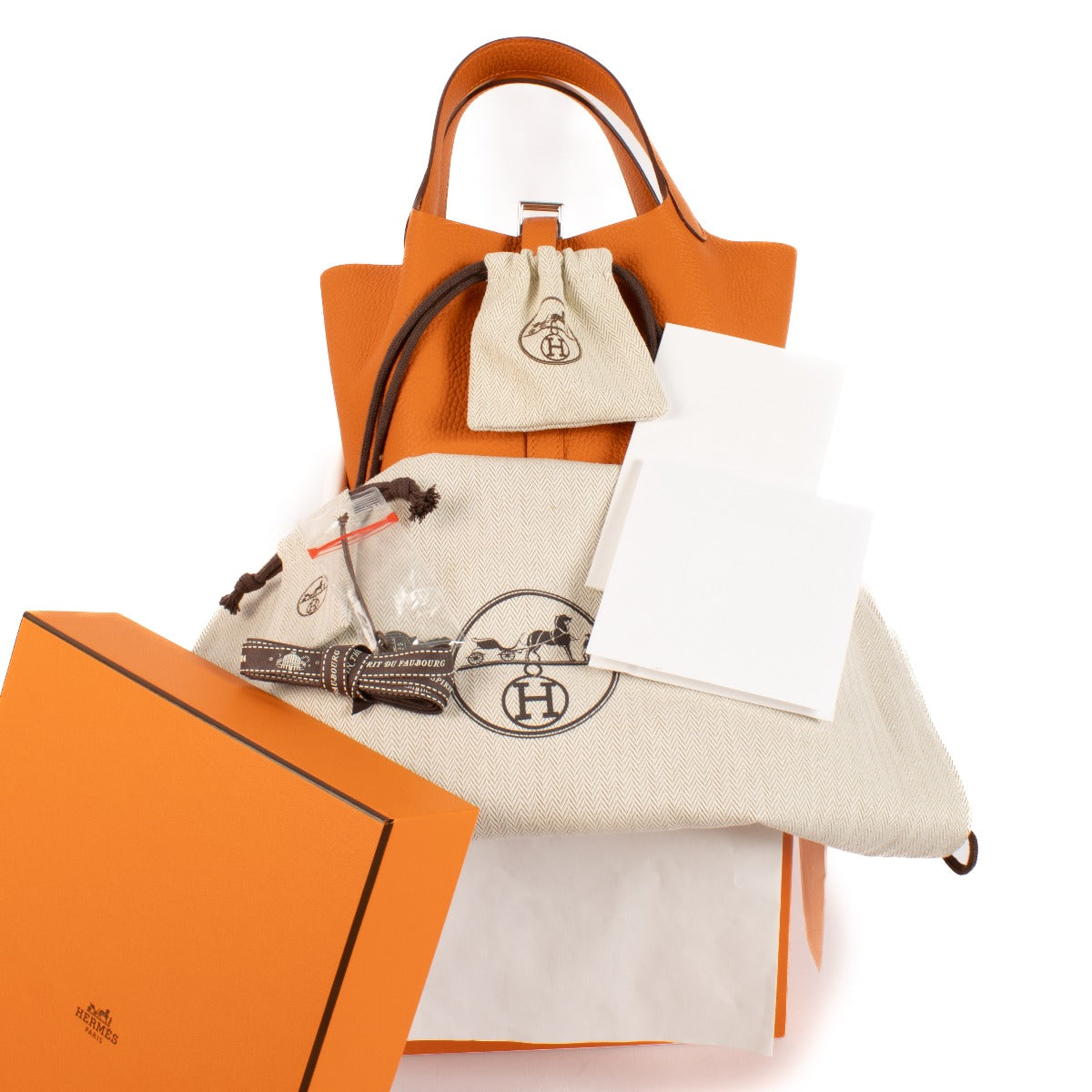 Hermès Picotin Lock 18 Oranje Clemence PHW