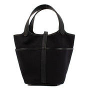 Second hand vintage luxury designer Hermès Picotin Cargo 18 Black Toile Goeland/Swift PHW on www.labellov.com