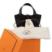 Black Noir Hermès Picotin Cargo 18 Toile Canvas/Swift Leather