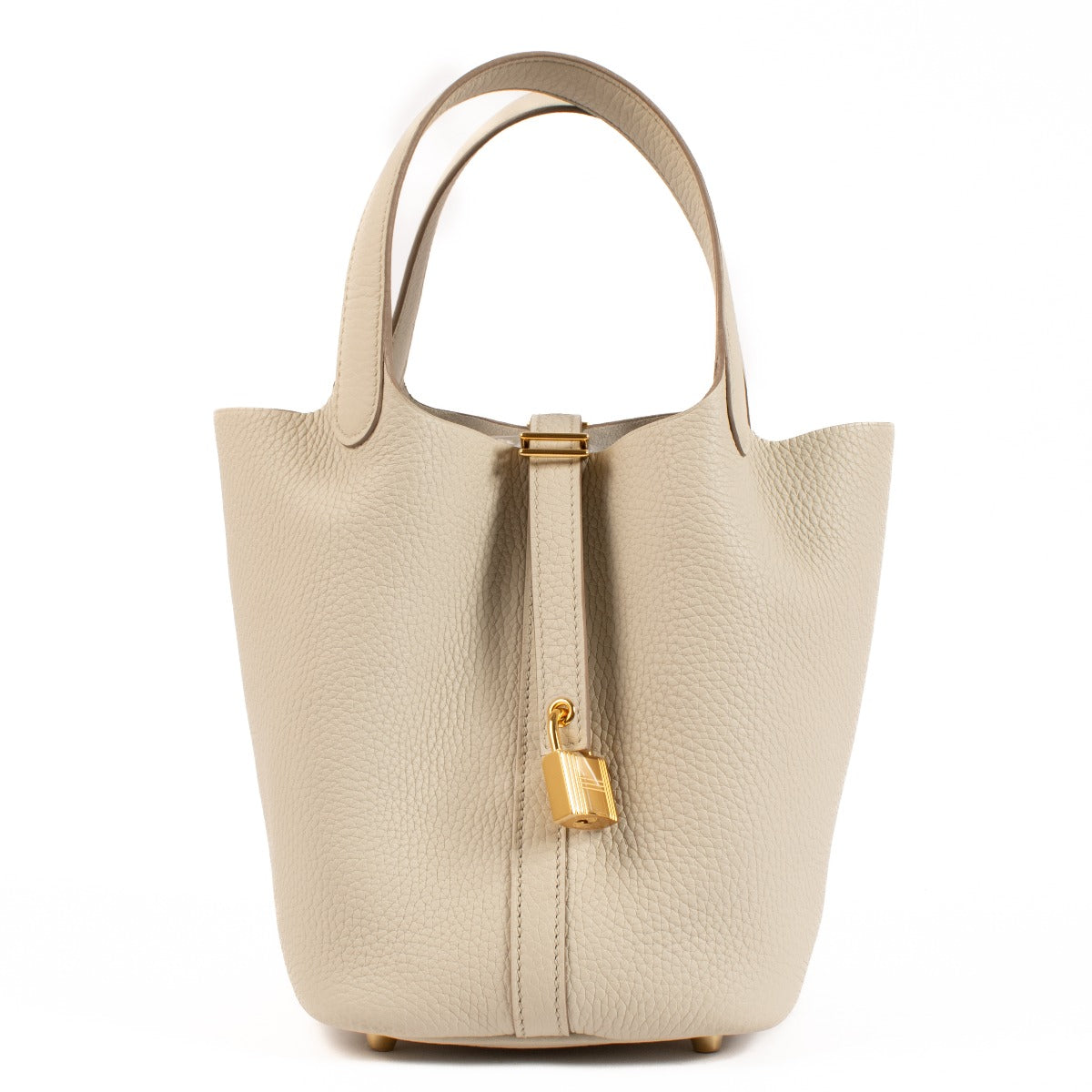 Authentic second hand Hermès Picotin 18 Beton Taurillon Clemence on www.labellov.com