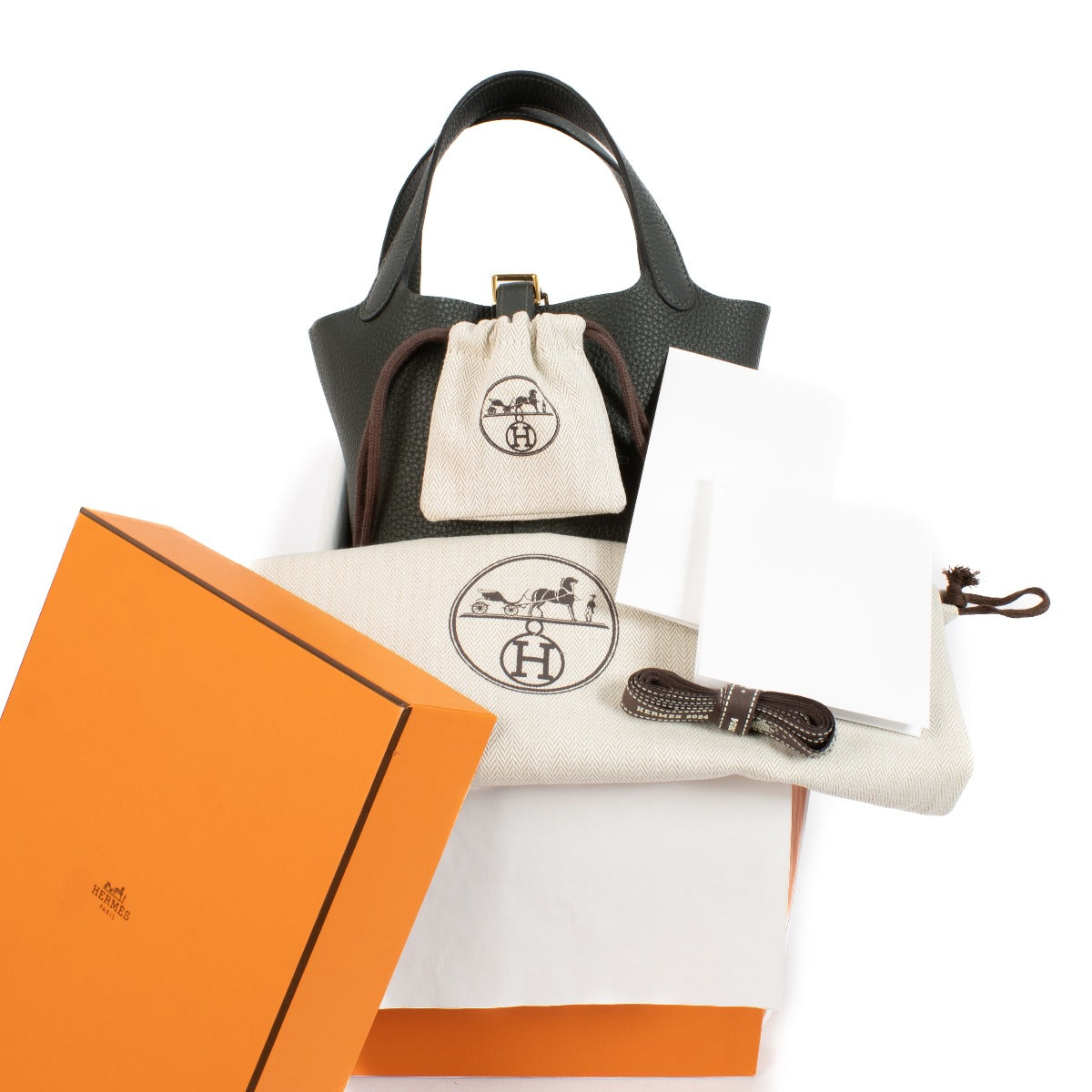 Hermès Picotin Lock 18 Vert Fonce Clemence GHW