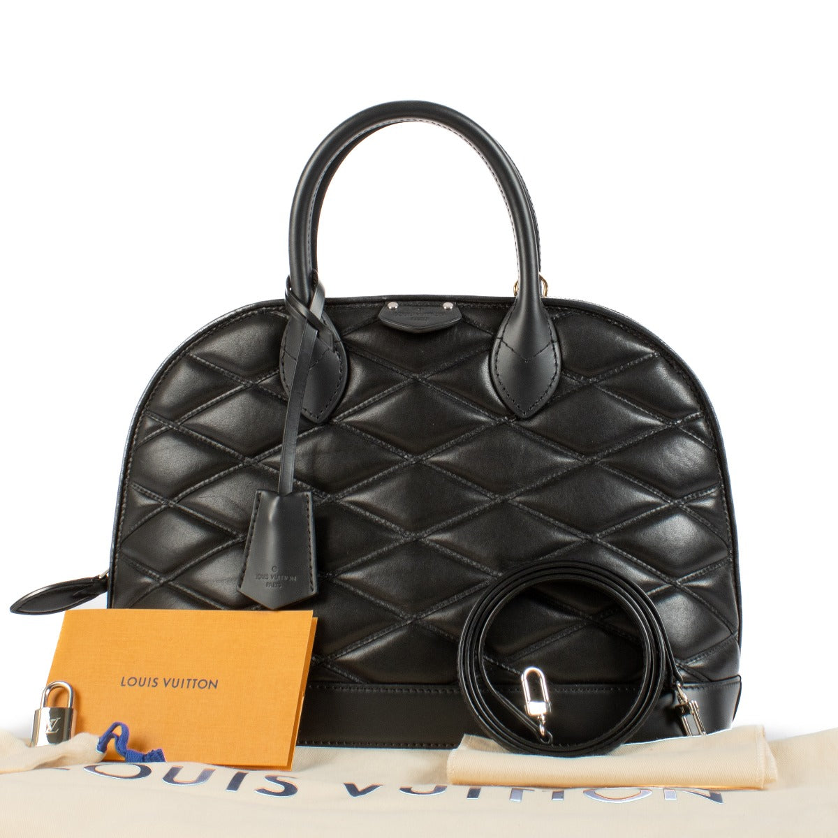 Shop 100% authentic secondhand Louis Vuitton Black Malletage Leather Alma Top Handle on Labellov.com
