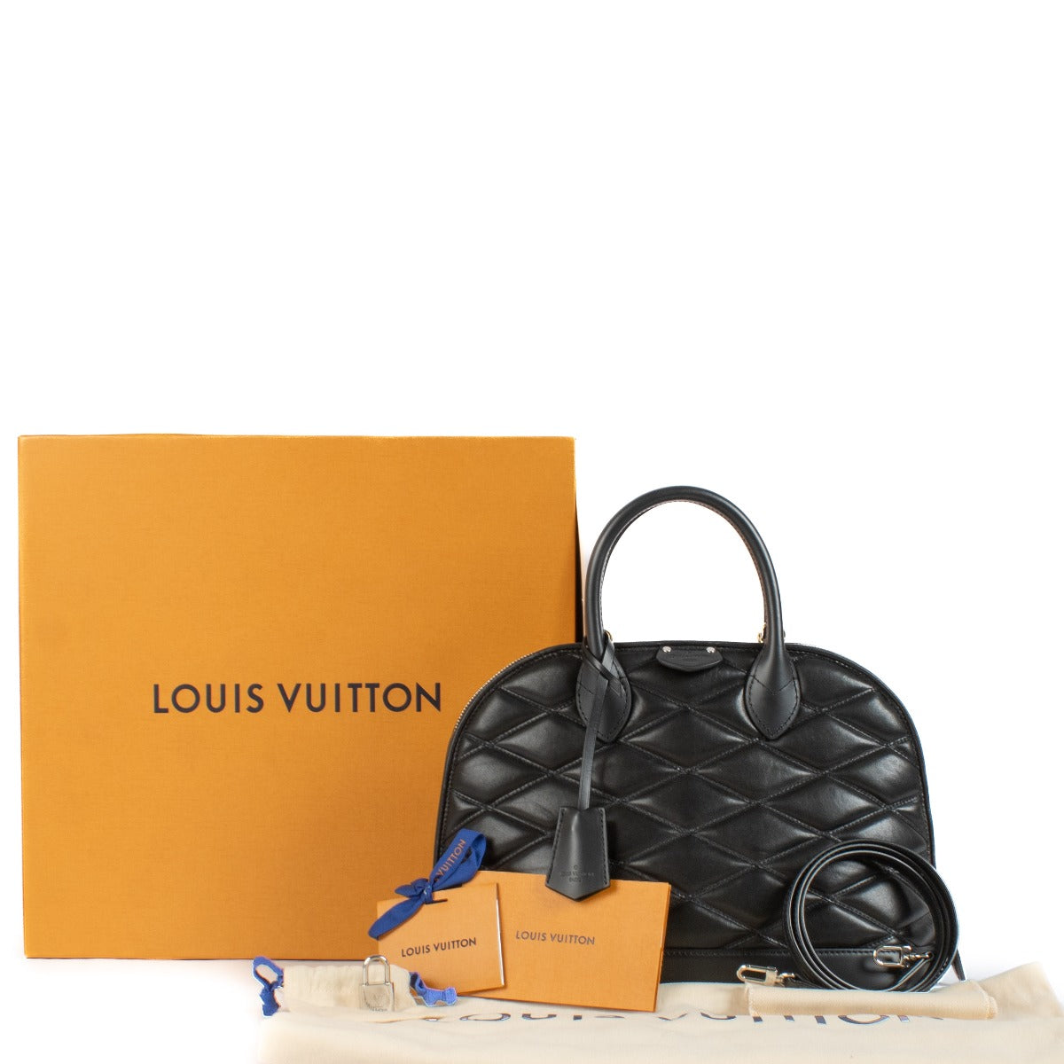 Shop 100% authentic secondhand Louis Vuitton Black Malletage Leather Alma Top Handle on Labellov.com