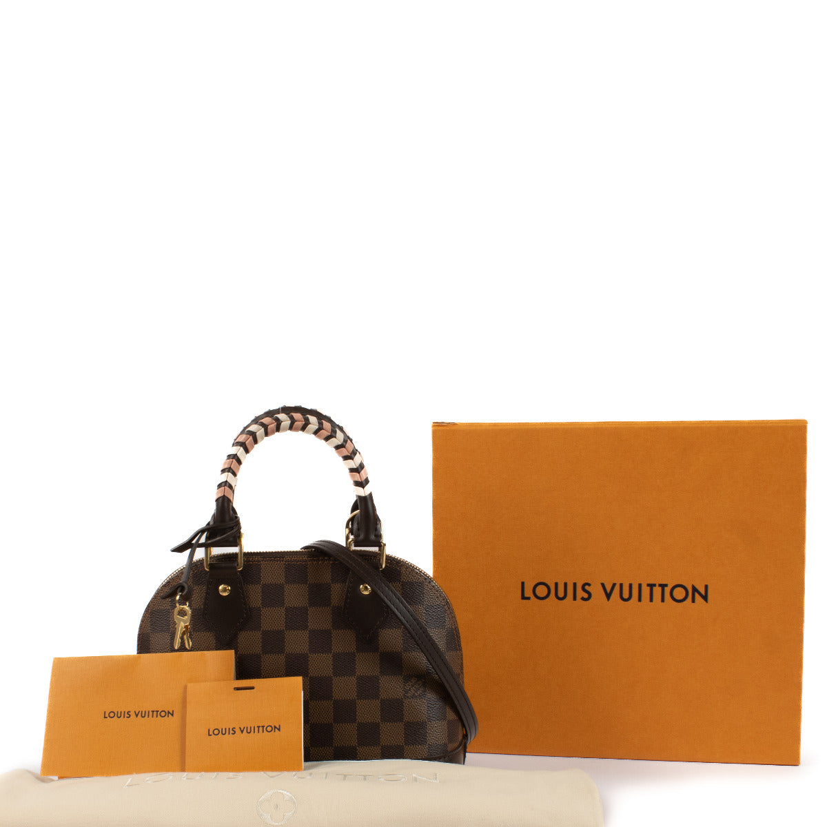 Louis Vuitton Damier Ebene Braided Alma BB aan de beste prijs bij Labellov