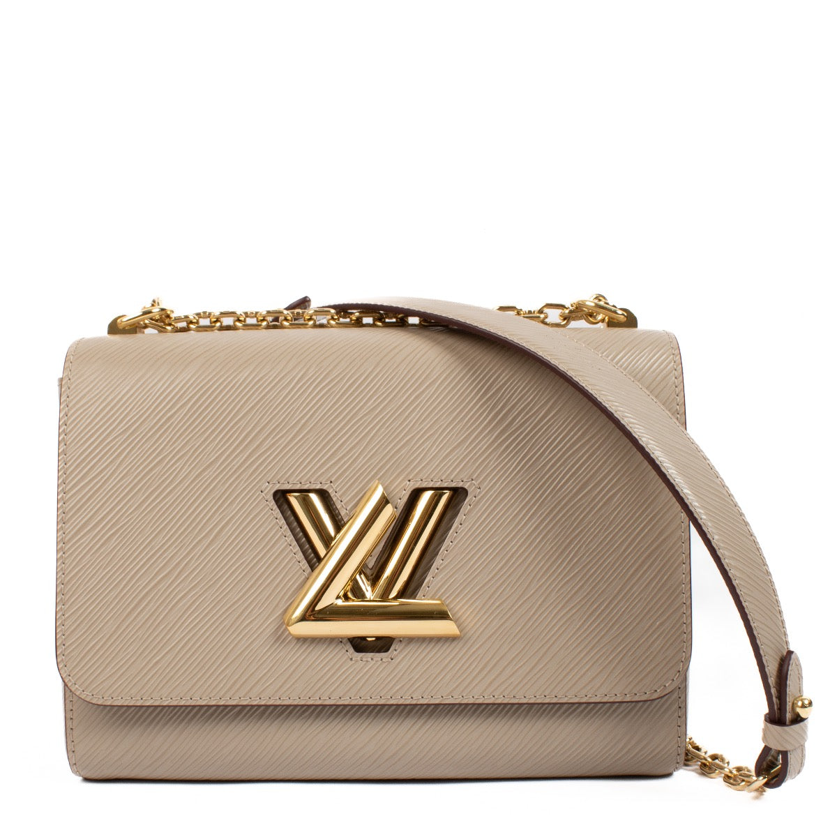 Shop safe online at Labellov in Antwerp, Brussels and Knokke this 100% authentic second hand Louis Vuitton Galet Epi Leather MM Twist. Veiling online tweedehands authentieke Louis Vuitton Galet Epi Leather MM Twist handtas kopen bij Labellov.