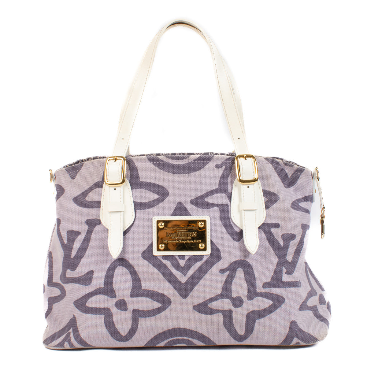 Sac à bandoulière Cabas Louis Vuitton en toile Tahitienne violette
