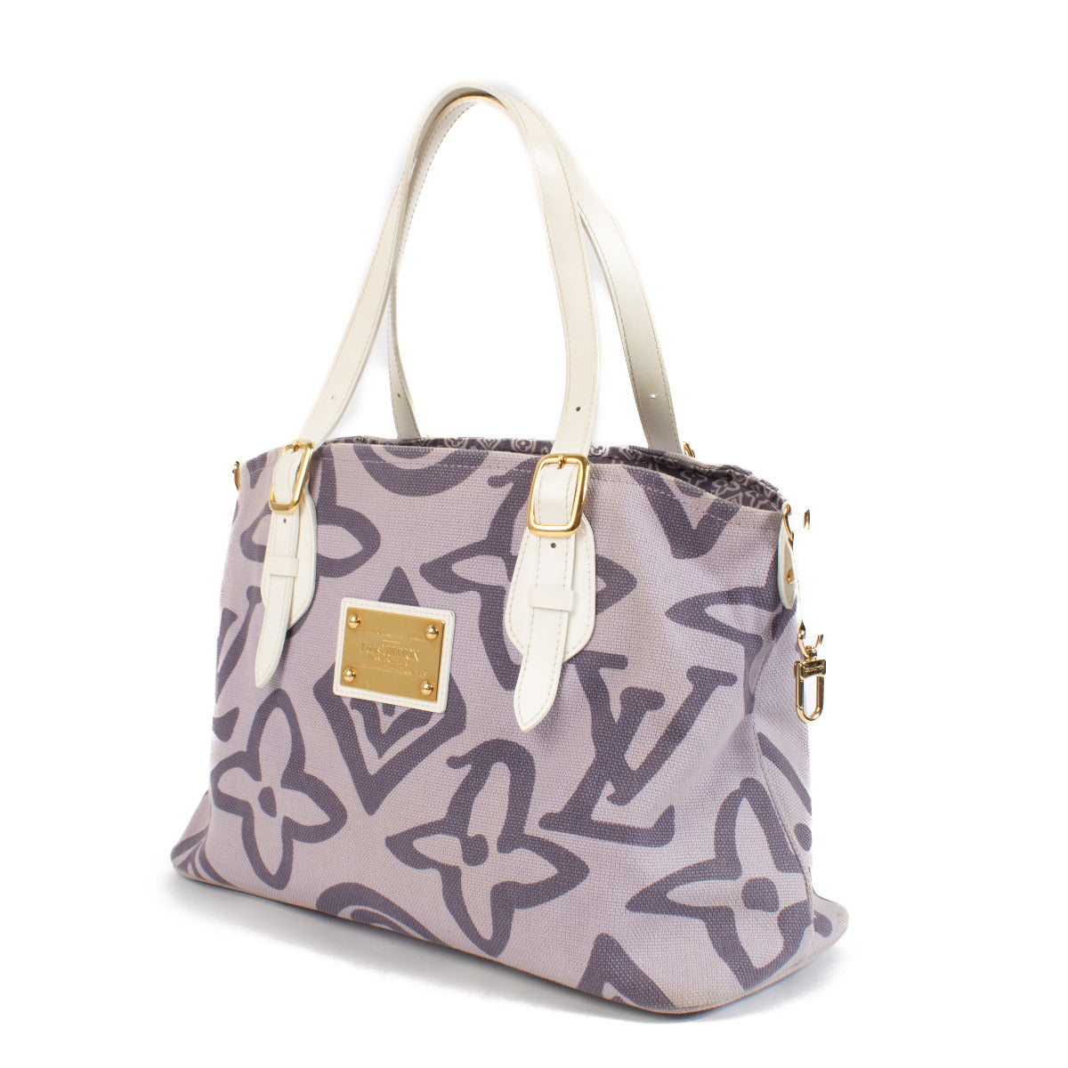 Louis Vuitton Purple Tahitienne Canvas Cabas Shoulder Bag for the best price at Labellov secondhand luxury in Antwerp and Knokke