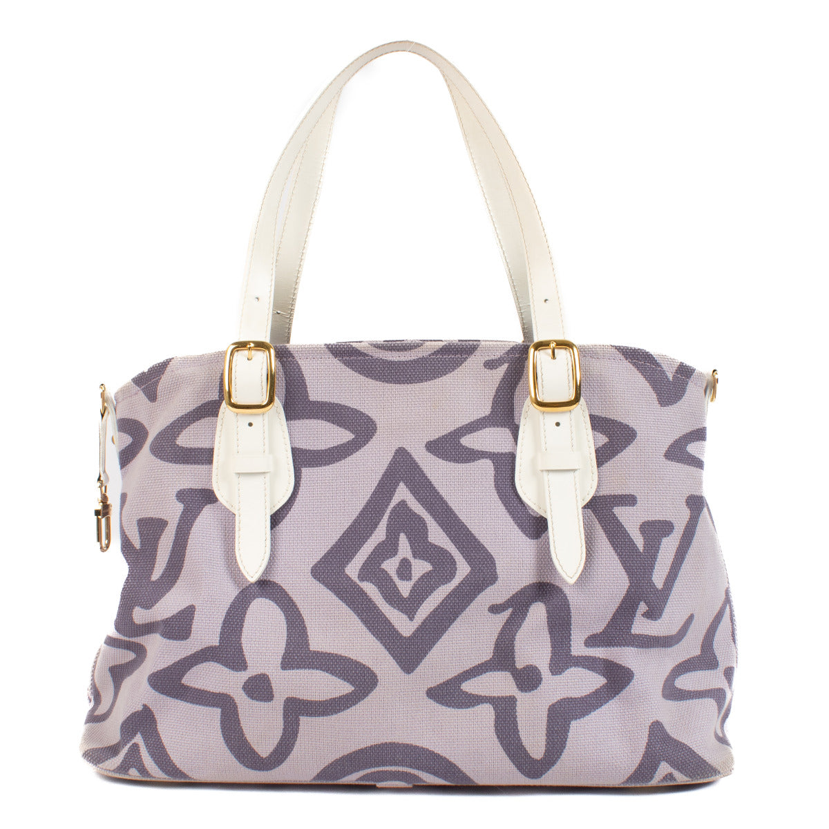 Sac à bandoulière Cabas Louis Vuitton en toile Tahitienne violette
