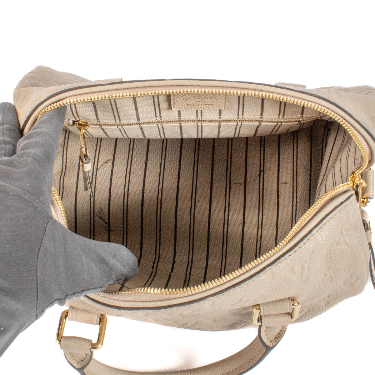 Sac Speedy Bandoulière 25 Louis Vuitton Galet Monogram Empreinte