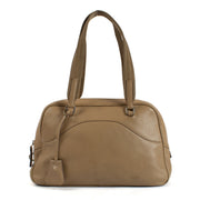 Shop safe online at Labellov in Antwerp and Knokke this 100% authentic second hand Prada Beige City Calf Bowling Bag